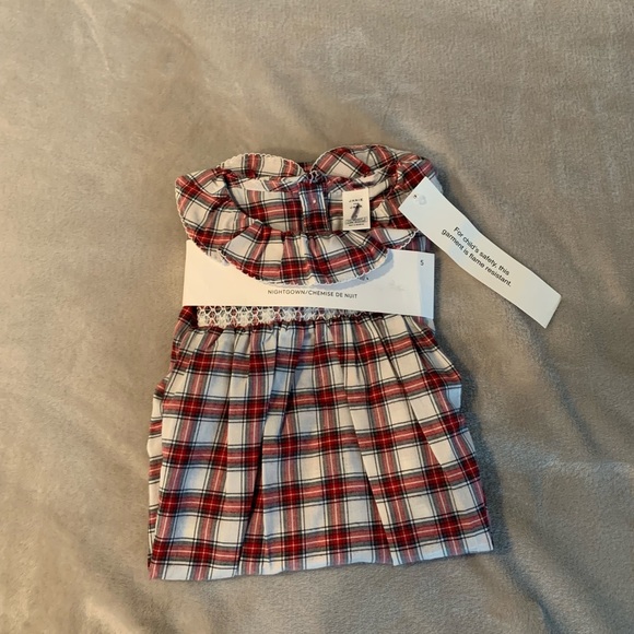 Janie and Jack red and‎ white smocked night gown age 5 - Picture 1 of 11